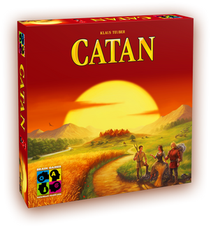 Stalo žaidimo CATAN dėžė