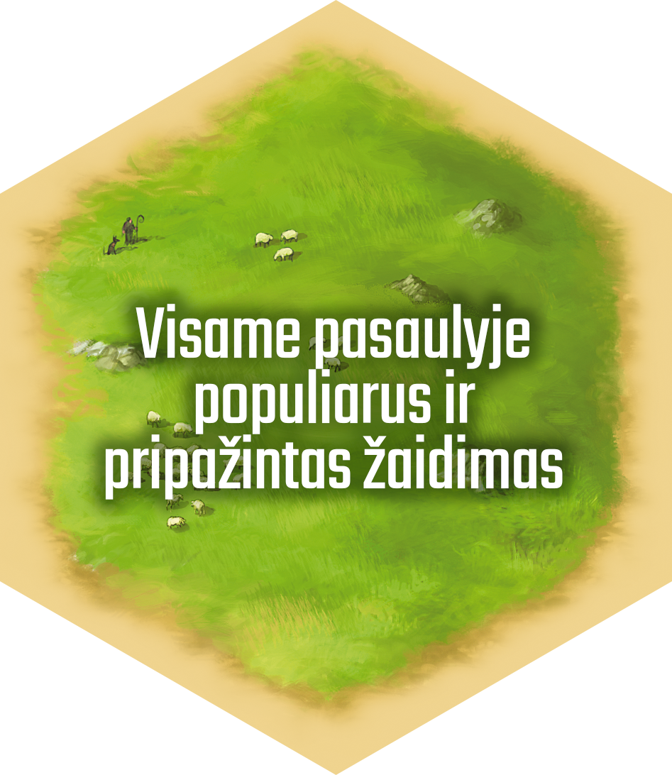 Šešiakampė žaidimo CATAN lentelė