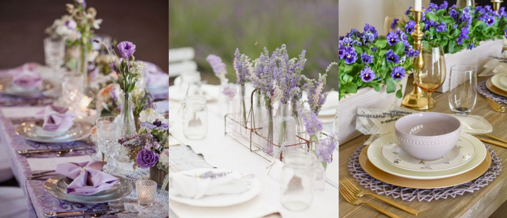 Lush Lavender Tablescapes