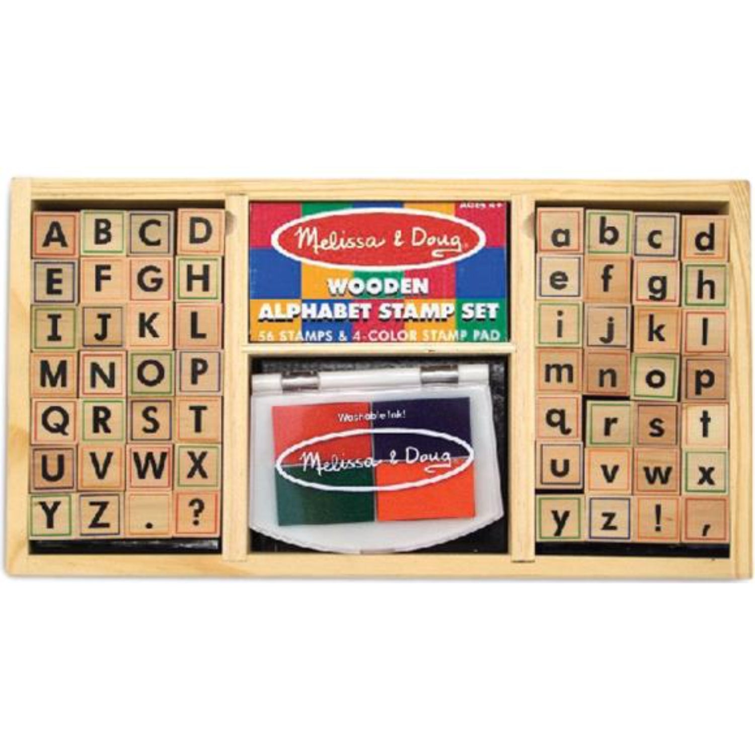 melissa and doug wooden alphabet stamp set