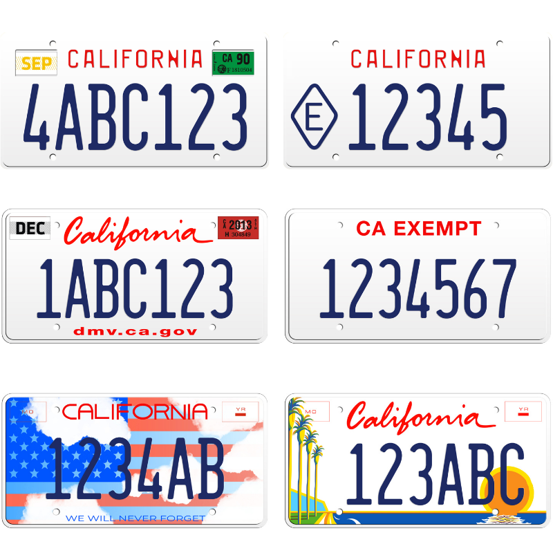 Custom Personalized California License Plates California License Plate