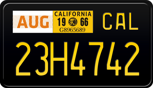 custom motorcycle plates california