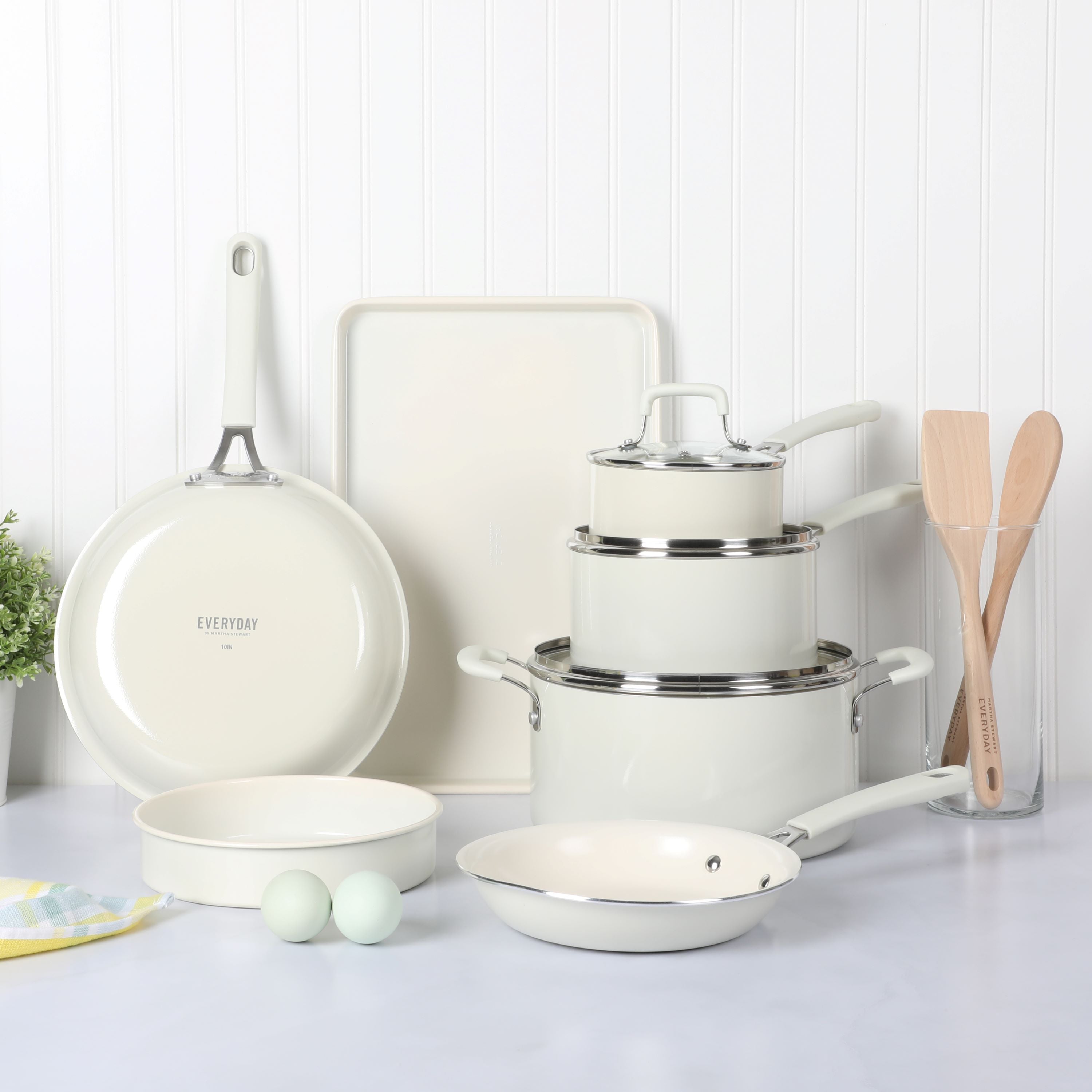 Martha Stewart Lockton Cookware Set with lid 10 Parts • Price »