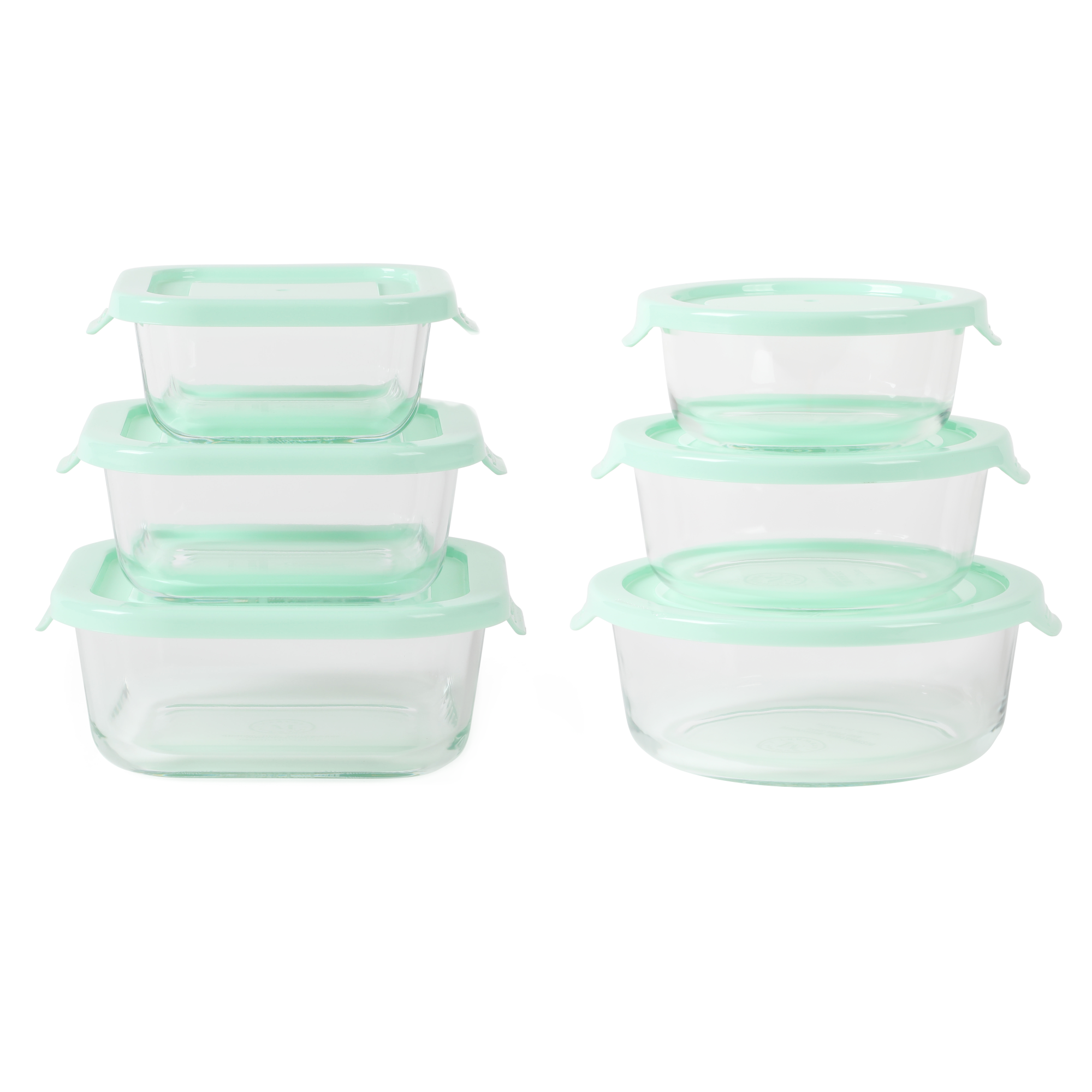 Nily Glass-Set of 3 Glass Storage Containers with lids (2.7 - 4.4 - 6.4  cup) 850040748086