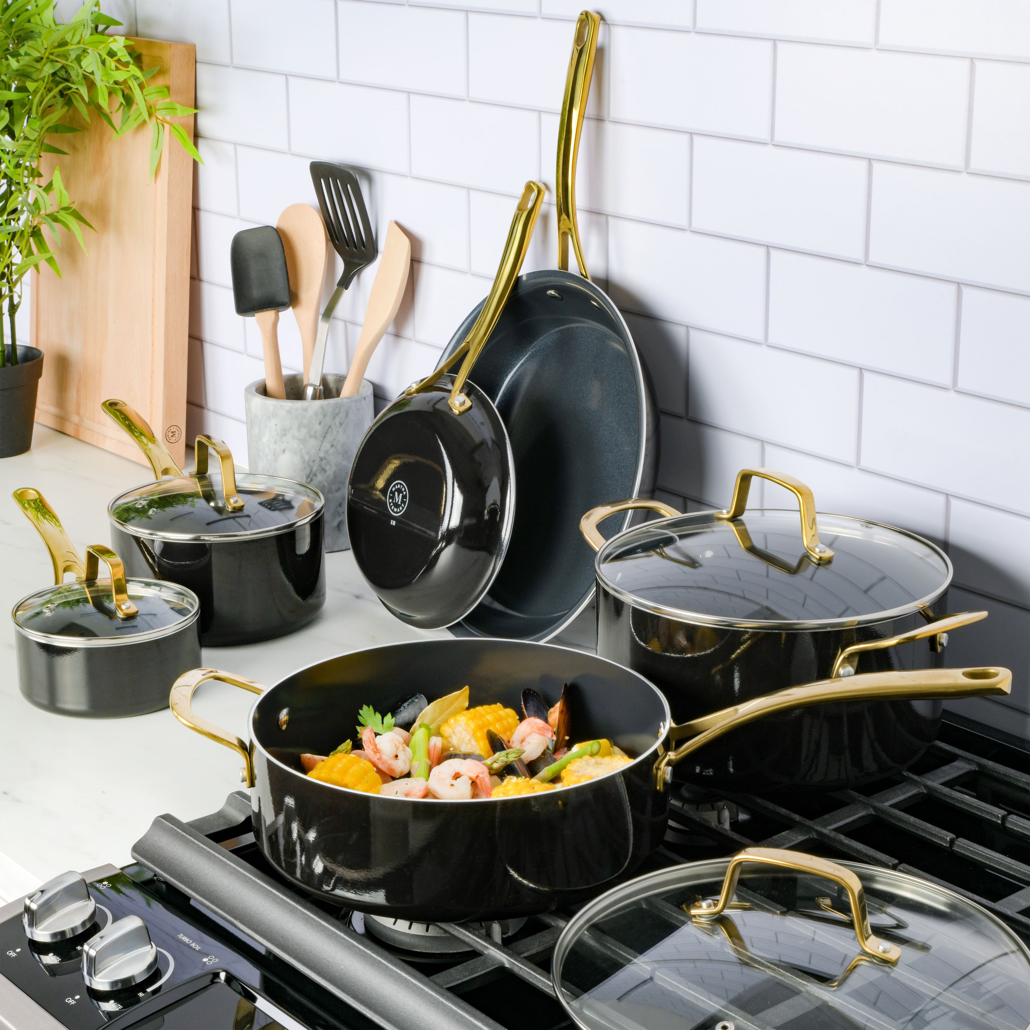 Martha Stewart - The key to any recipe is the right cooking tools,  including high-quality pots and pans. Refresh your kitchen supplies with  Martha's 10-piece Castelle cookware set, on sale for Memorial