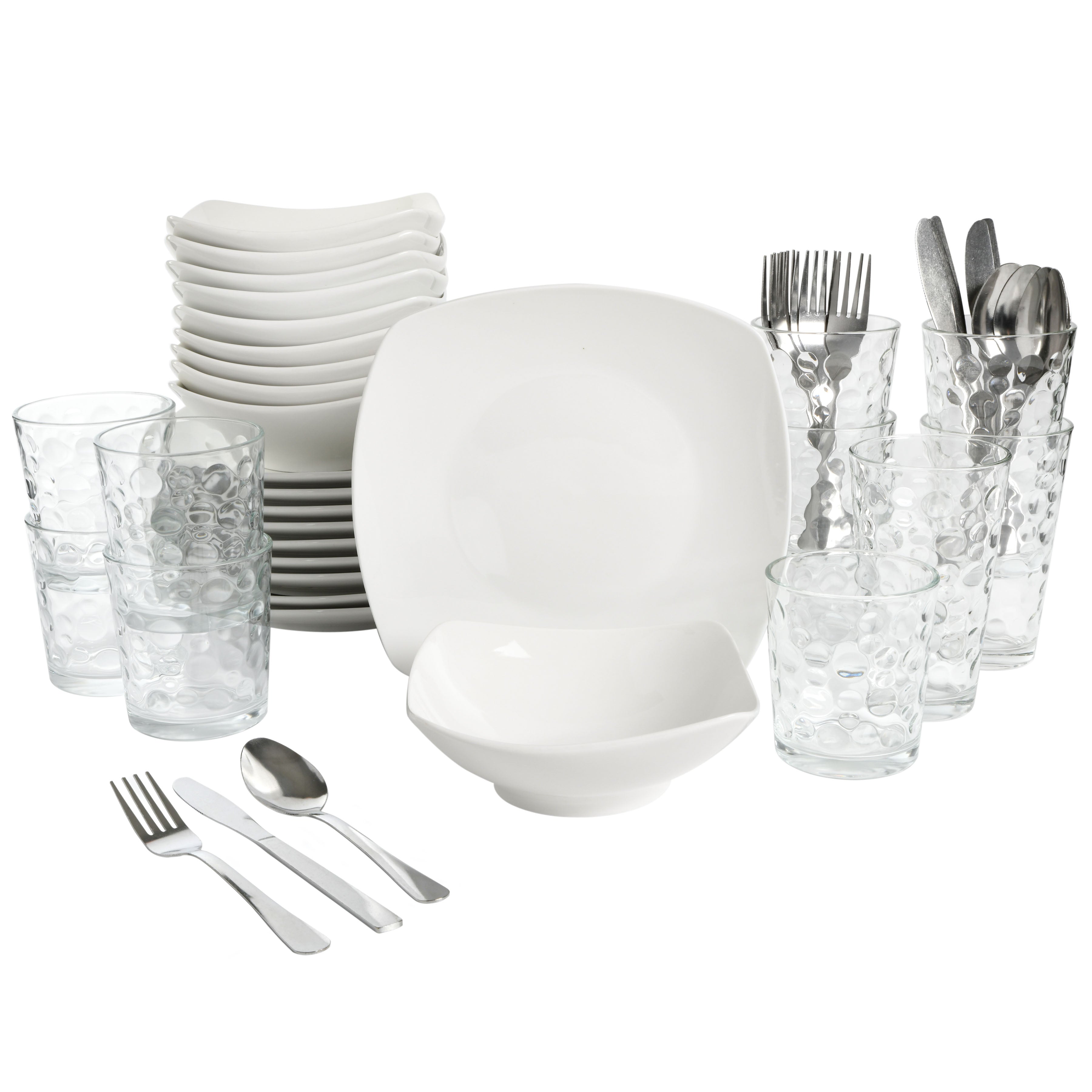 Gibson Home Essential Total Kitchen 83-Piece Combo Set, White 