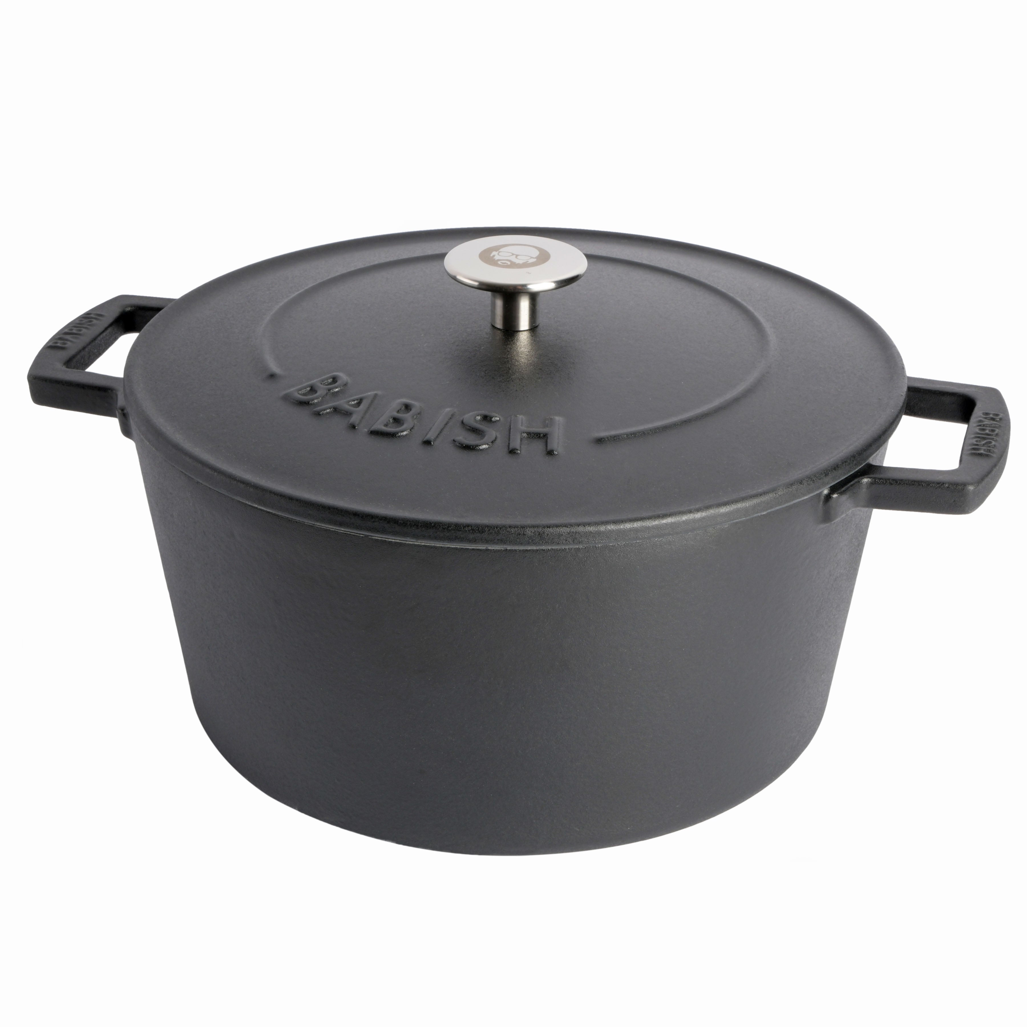 Spice BY TIA MOWRY Savory Saffron 6 qt. Enameled Cast Iron Dutch Oven with  Lid in Charcoal 985118381M - The Home Depot