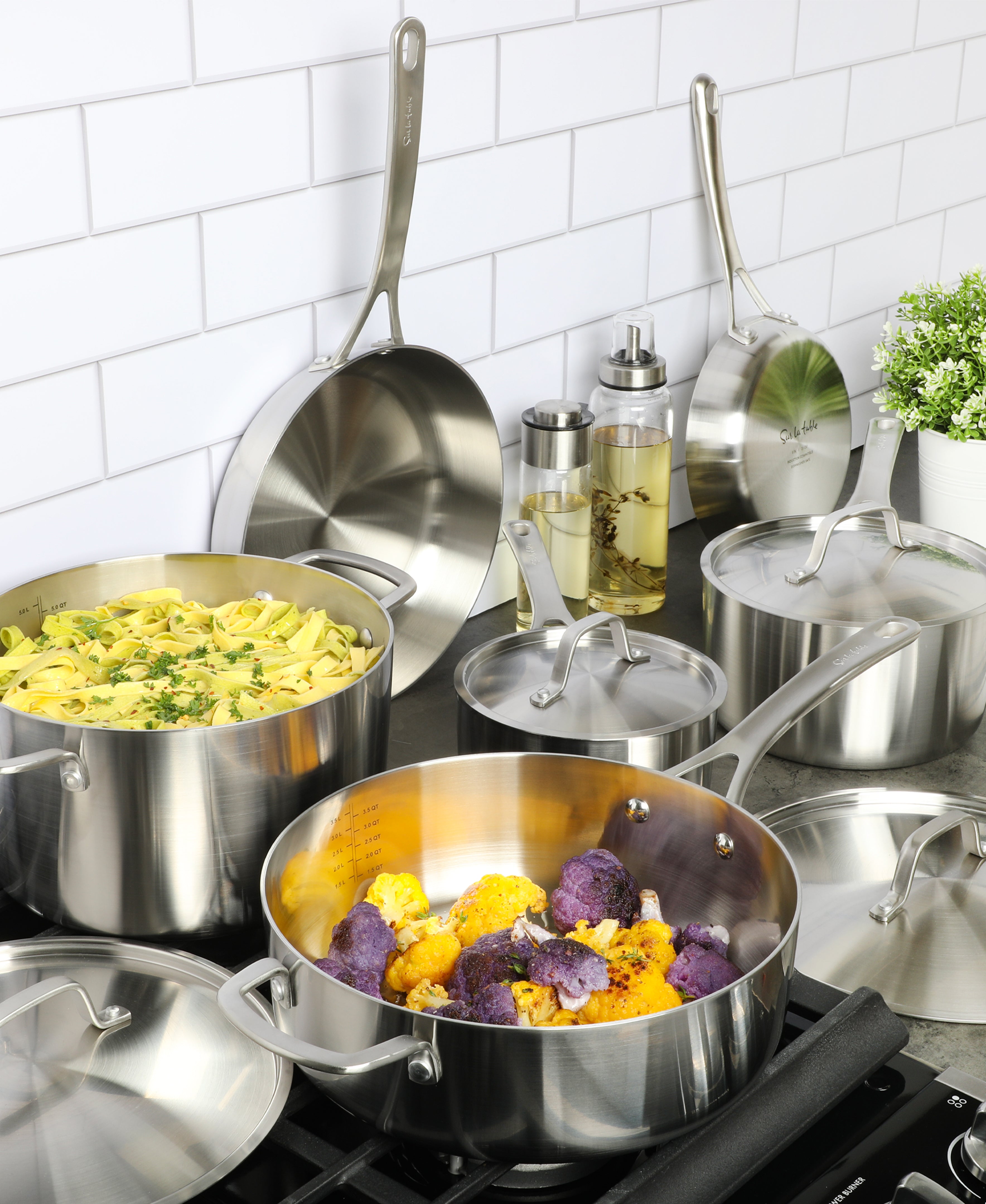 Sur La Table Kitchen Essentials 3.75-Quart Enameled Cast Iron All-In-O