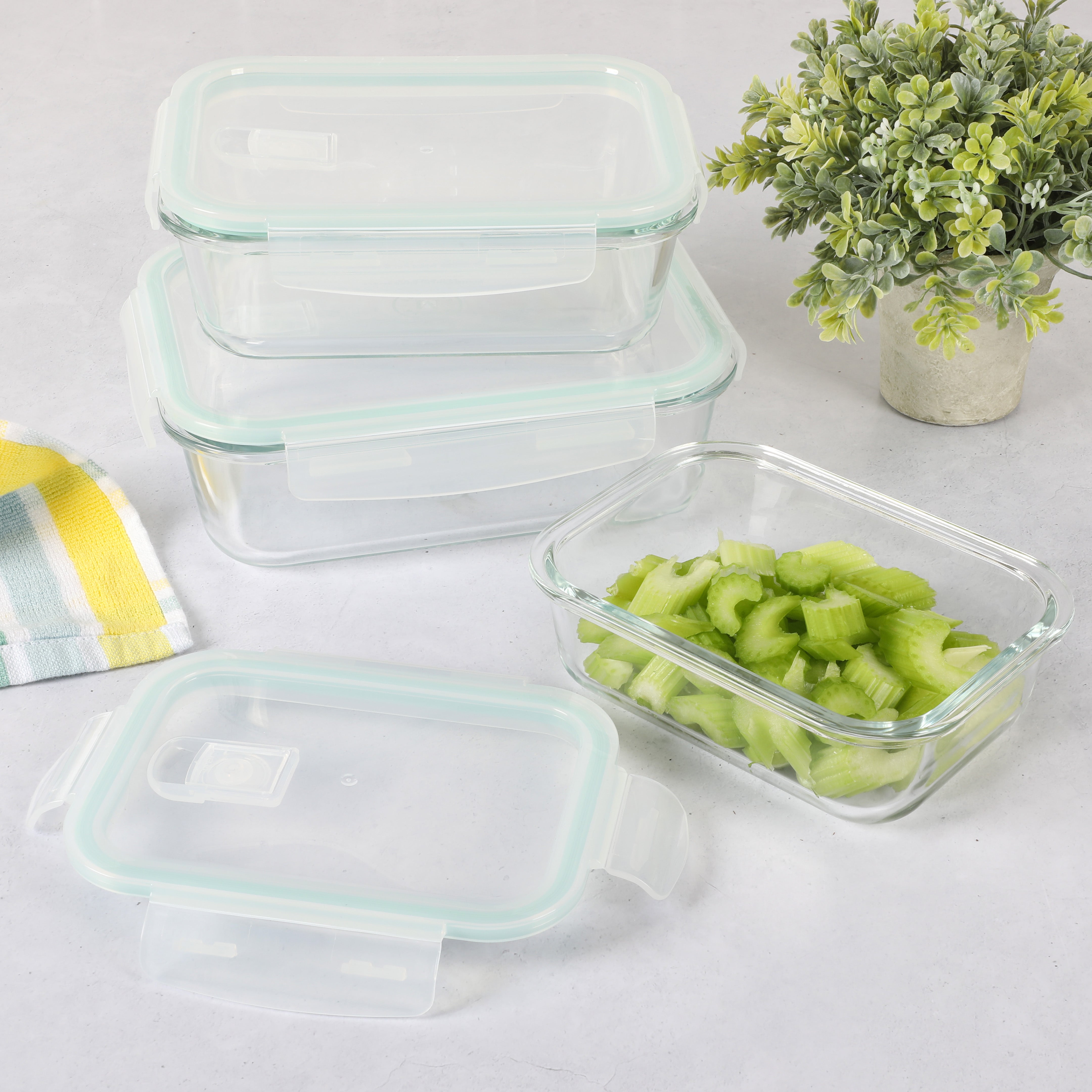 Avon 33537533 Nesting Food Storage Containers with Attached Lids - Set of  8, 1 - Mariano's