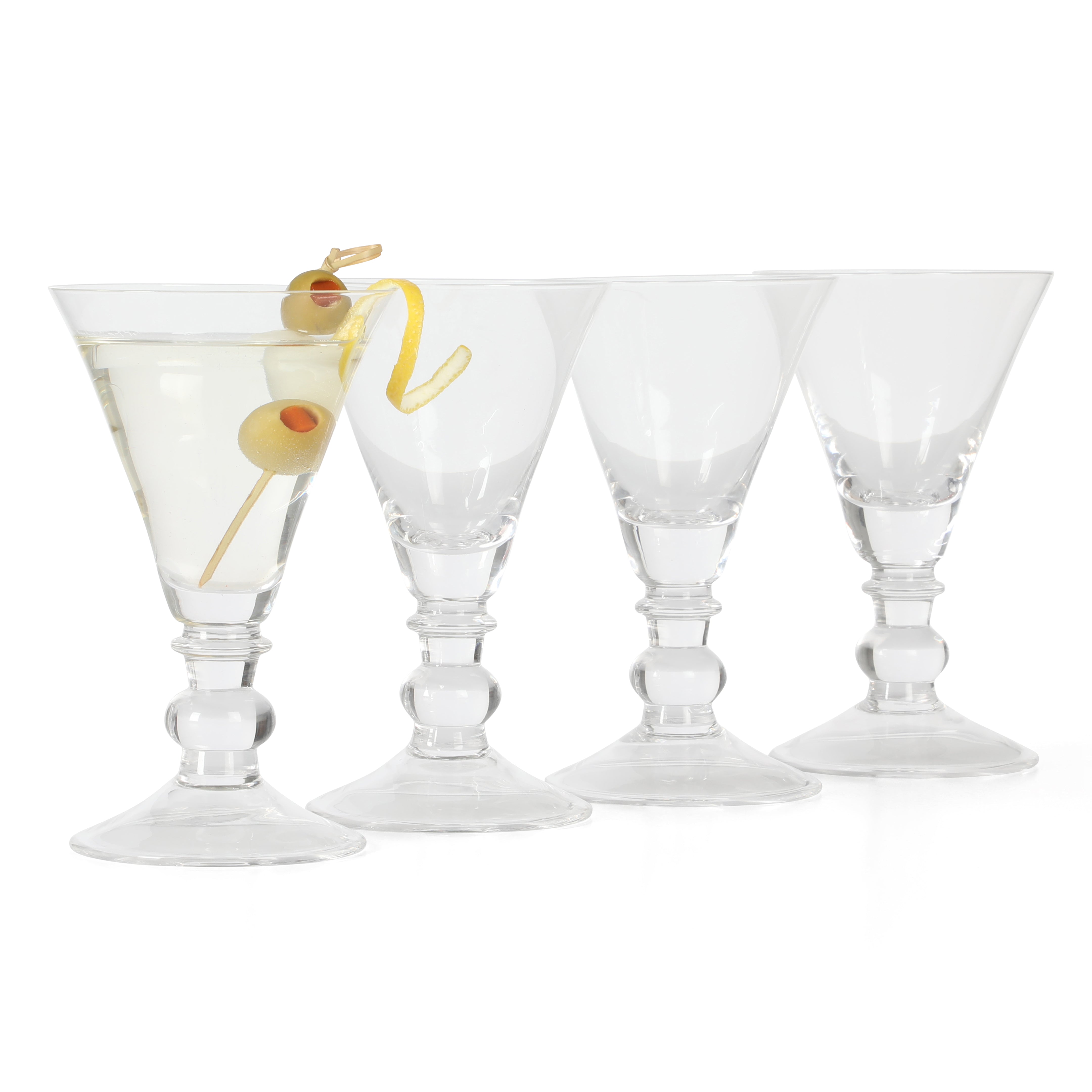 C T Classic Touch 14 oz. - Set of 6 V-Shaped Wine Glasses White with Clear  Stem CWN817W - The Home Depot