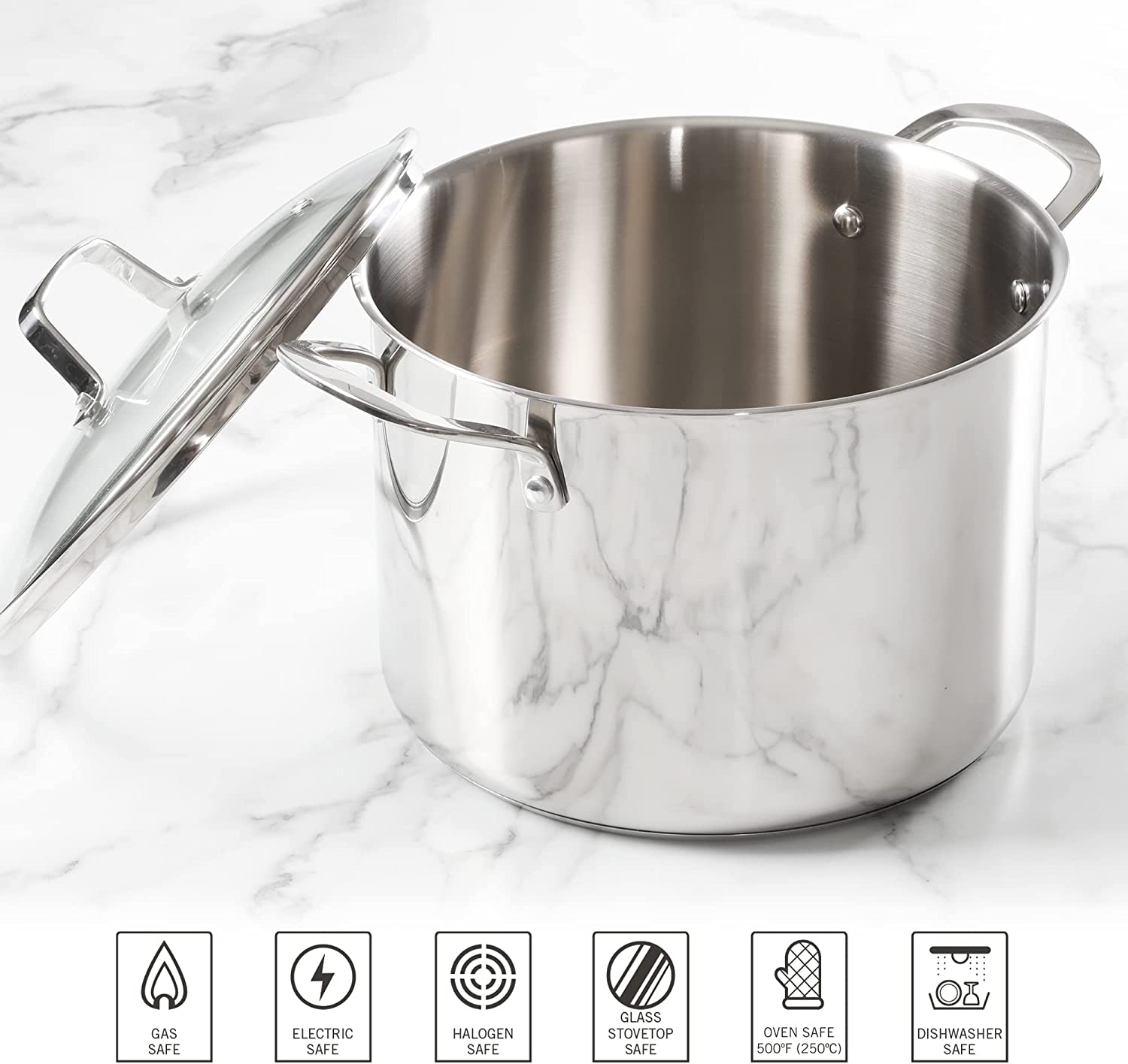 Martha Stewart 9.76 Inch Sauce Pot Pan Stainless Steel Insulated