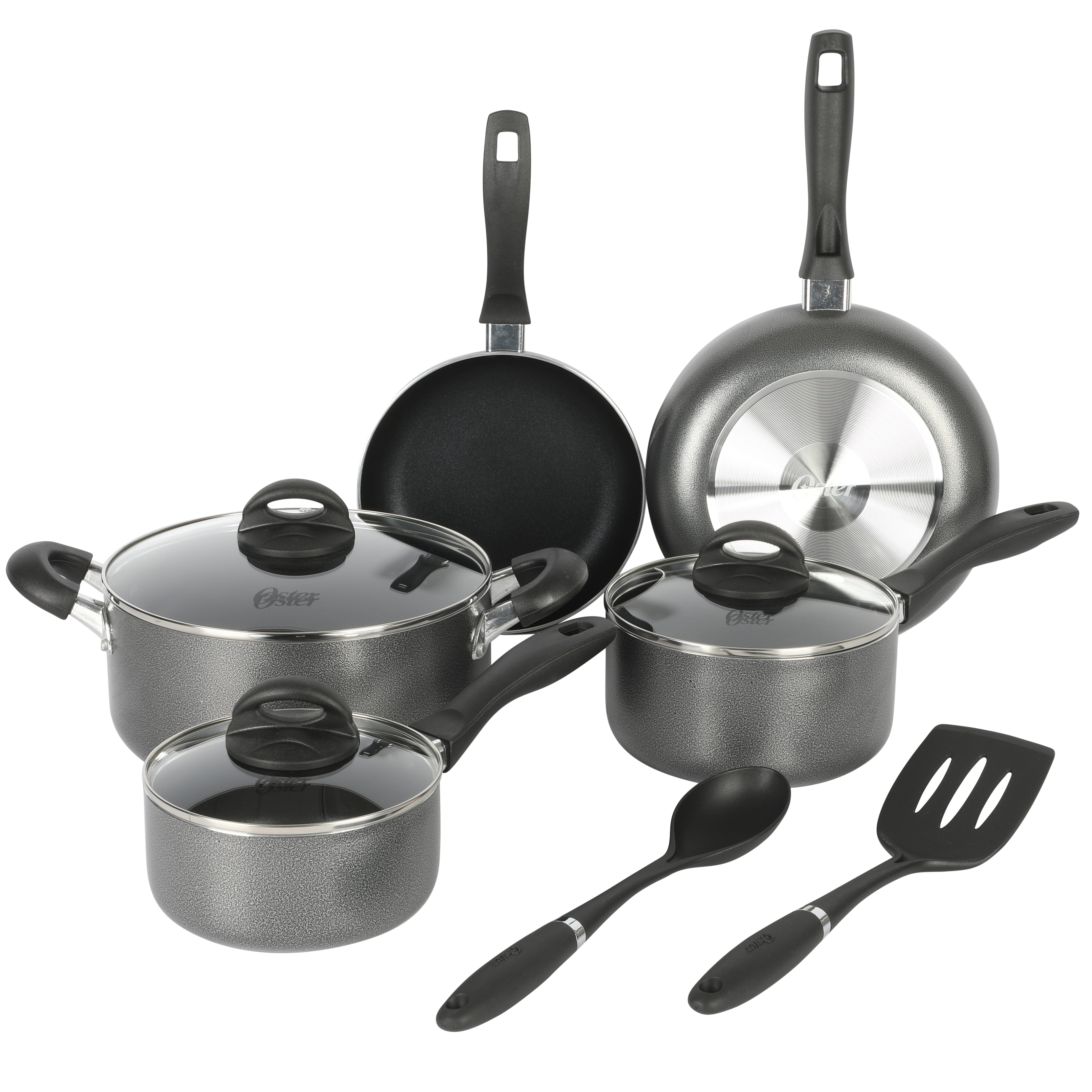 10-Piece Our Table Forged Aluminum Ceramic Nonstick Cookware Set only  $60.00