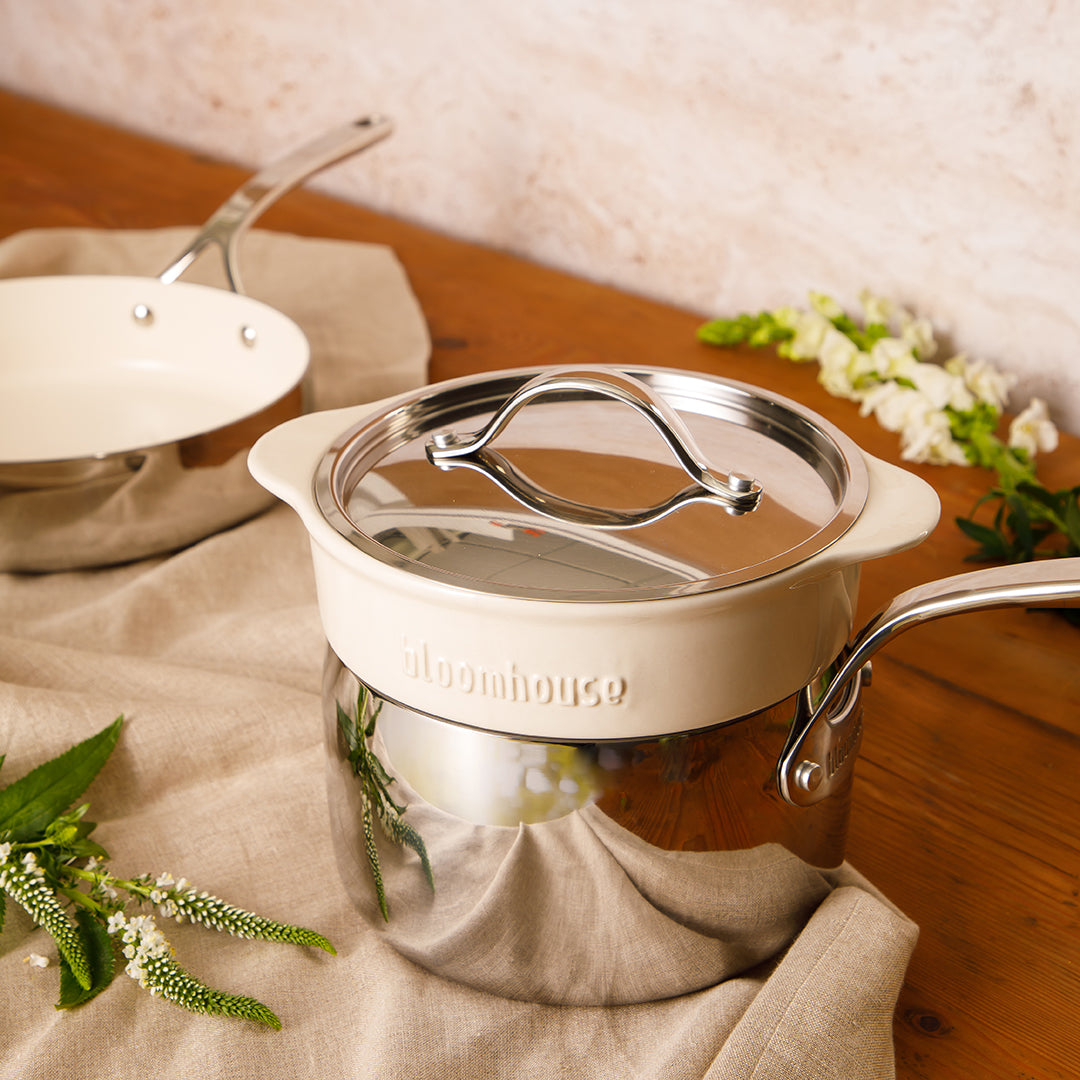 Bloomhouse 6-Quart Aluminum Enamel Dutch Oven w/ Non-Stick Non-Toxic C