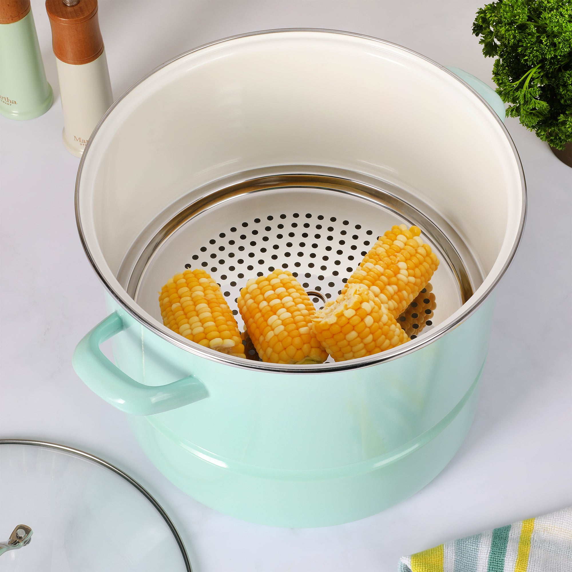 Martha Stewart Enamel on Steel Mini Dutch Oven 