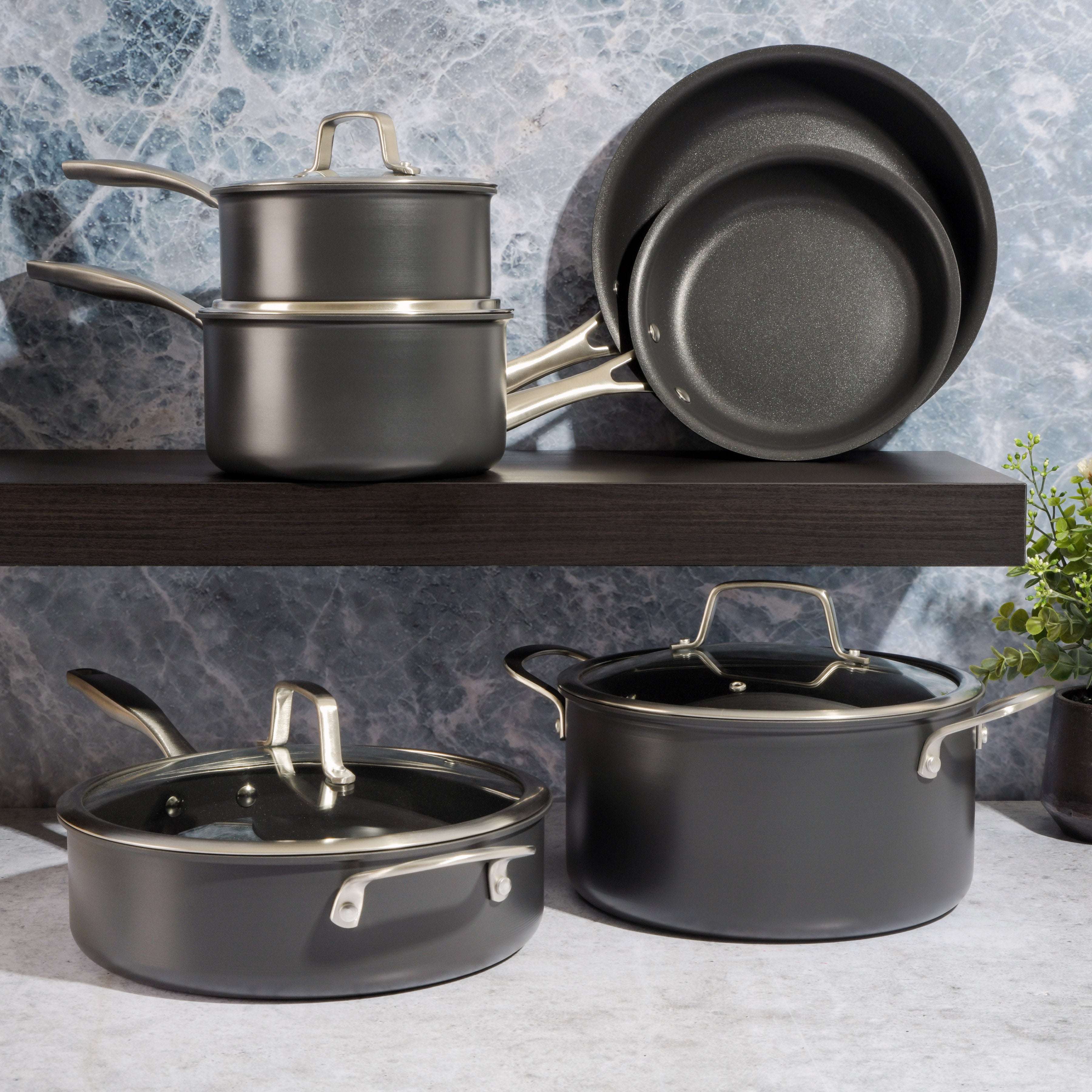 Kenmore Arlington Aluminum Ceramic Coated Nonstick Cookware Set- Blue - Bed  Bath & Beyond - 32552549