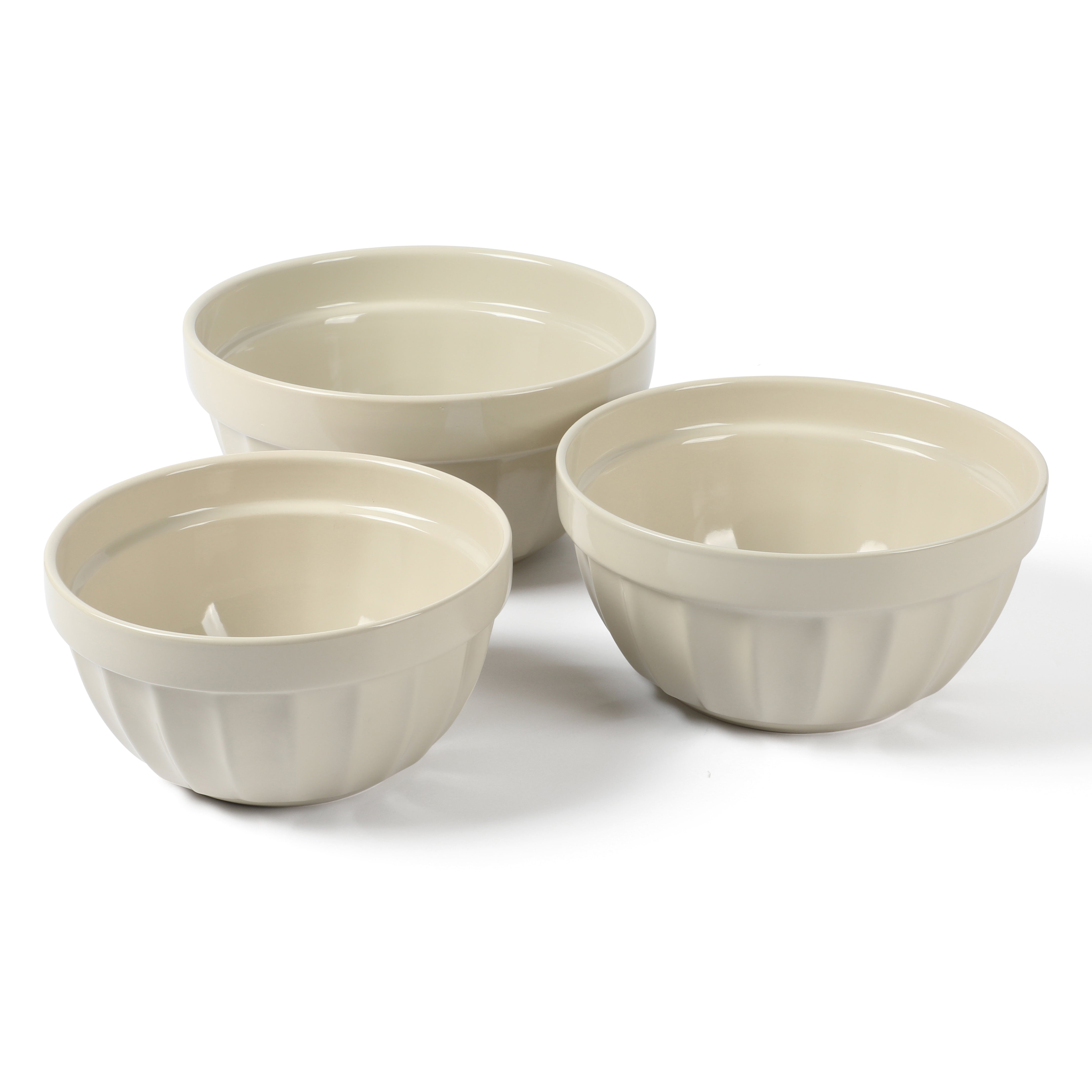 Martha Stewart Summersol 6 Piece, 67.6 oz, 50.7 oz, 33.8 oz Borosilicate Glass  Mixing Bowl w/ Lids