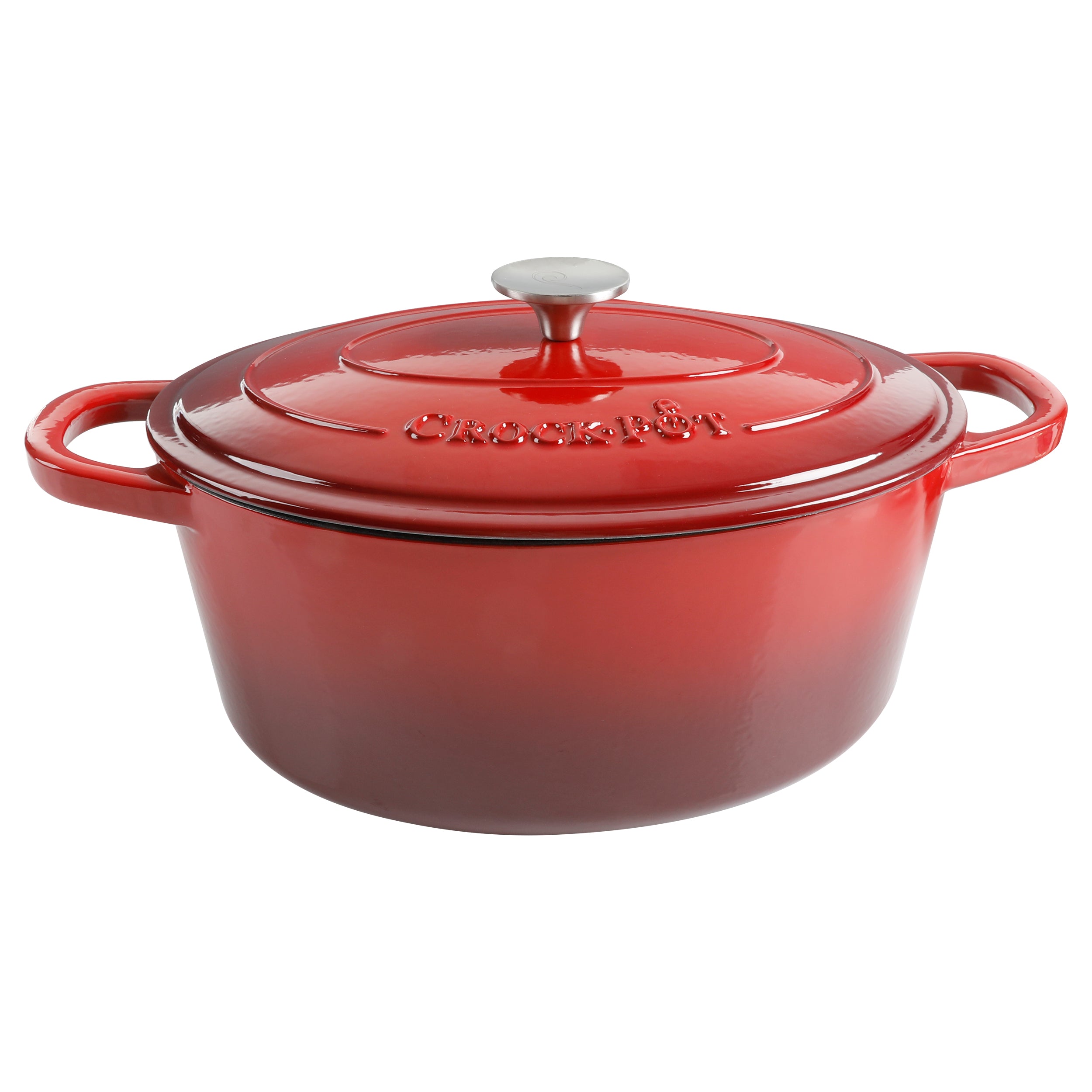 Martha Stewart Enameled Cast Iron 7-Quart Dutch Oven with Lid in Red -  20587334