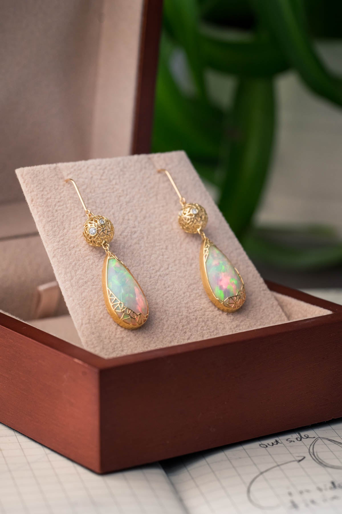 unique opal earrings