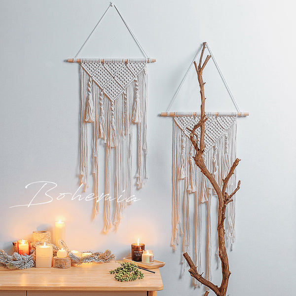 Mini Macrame Wall Hanging: Diamond Design - 1 Piece – BlissDecorations