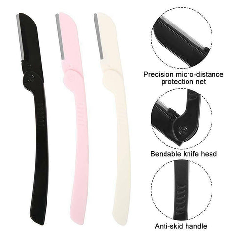 3Pcs Hair Remover Trimmer Facial Eyebrow Razor Shaper Shaver Blade Knife