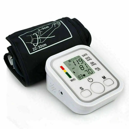 Digital Blood Pressure Monitor Upper Arm Automatic BP Machine Heart Rate LCD Display Sphygmomanometers Gauge