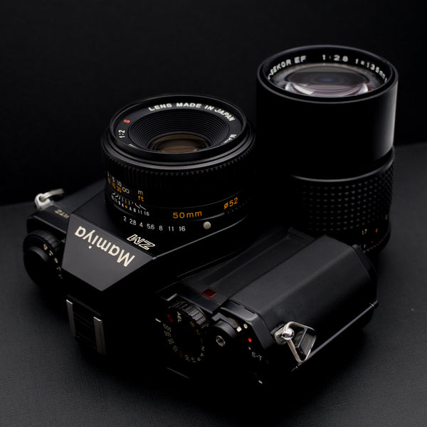 Mamiya ZM with the 50mm f/1.7 S and 135mm f/2.8.