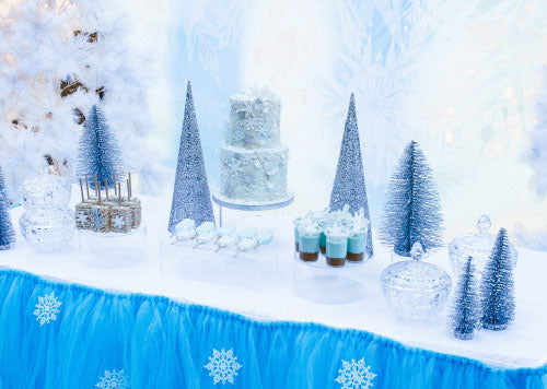 Frozen Woodland Snow Trees and Glittery Snowflake Cake Toppers, Handmade  Frozen Winter Theme Cake Decorations for Christmas, Birthday, Baby Shower  Party, Kids Birthday Party Supplies price in Saudi Arabia