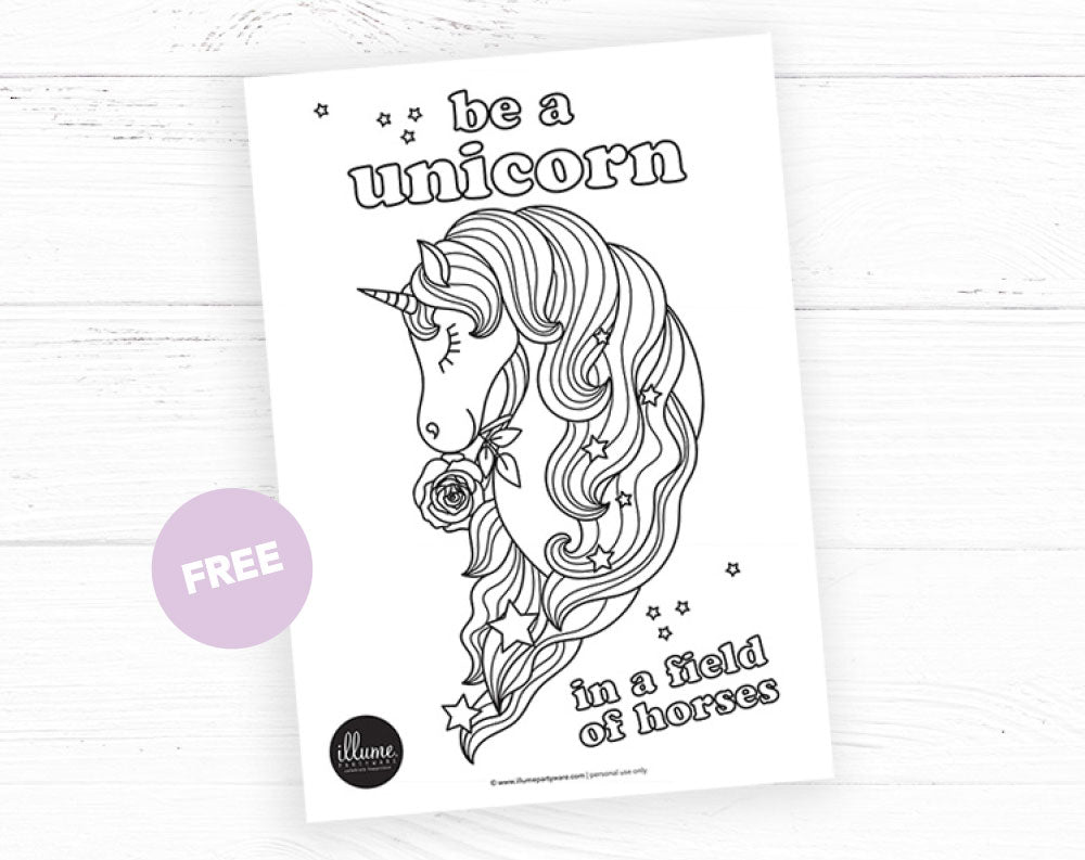 unicorn colouring printable