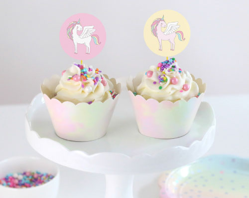 unicorn party cupcake toppers diy