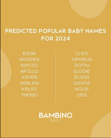 Top baby names 2024