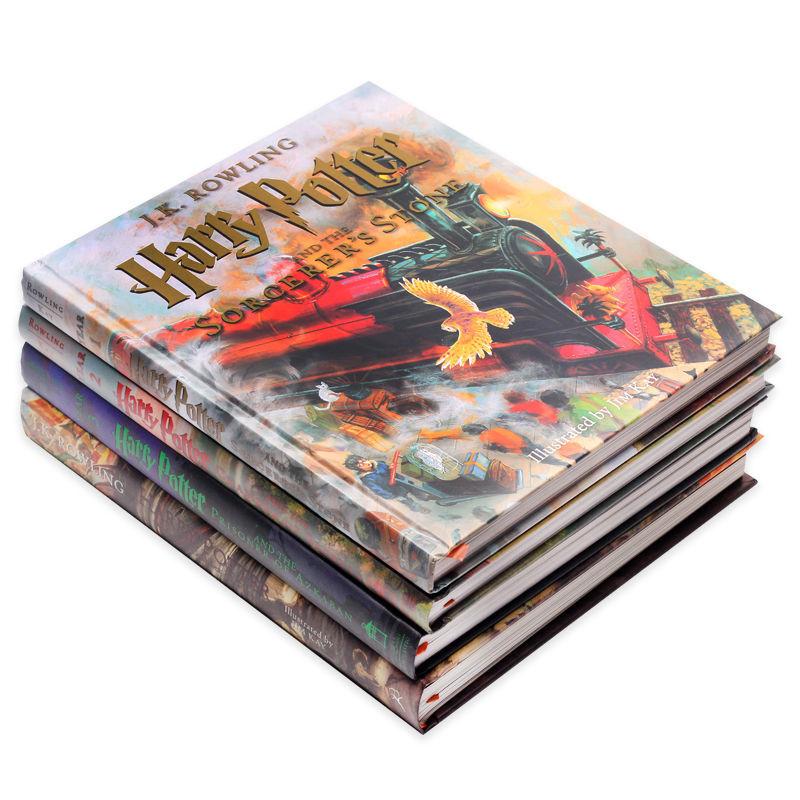 Harry Potter: The Illustrated Collection 1-4 Books (UK painted version