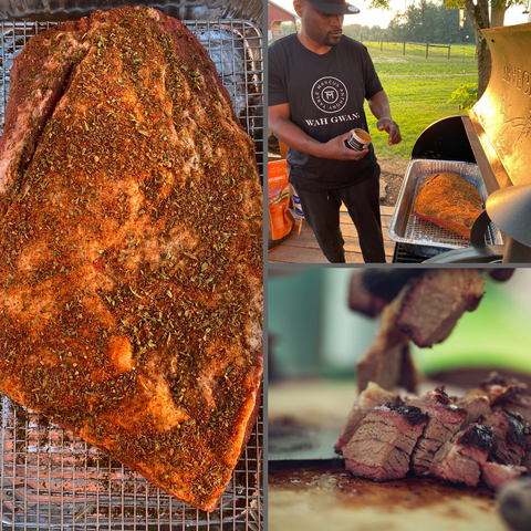 Brisket being made 