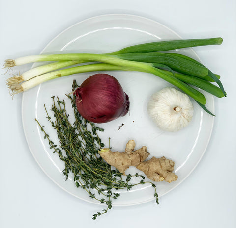 Herbs for curry goat