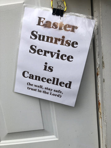 Happy easter service is cancelled 