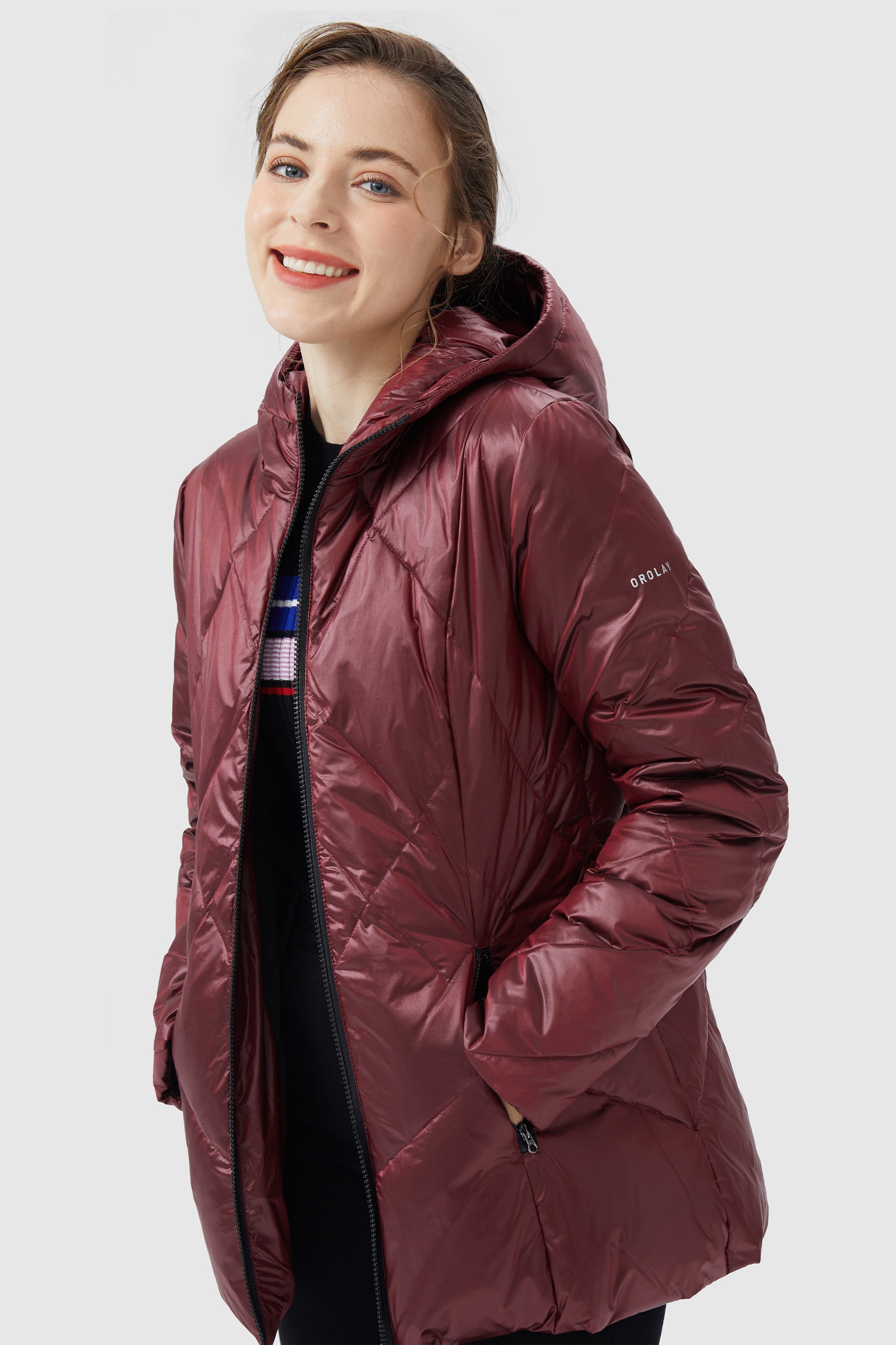Diamond Quilted Jacket with Hood