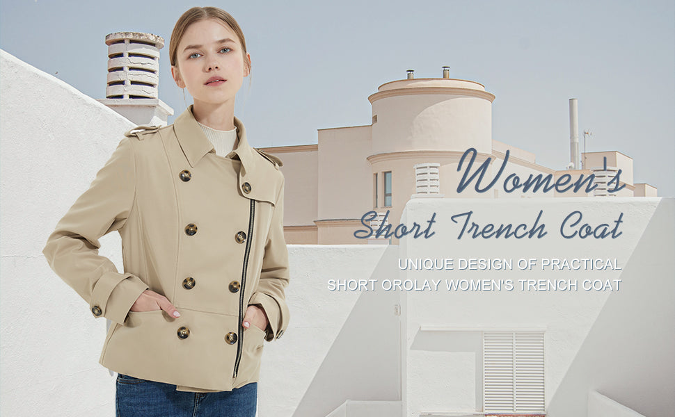 Orolay Women's Double-Breasted Trench Coat