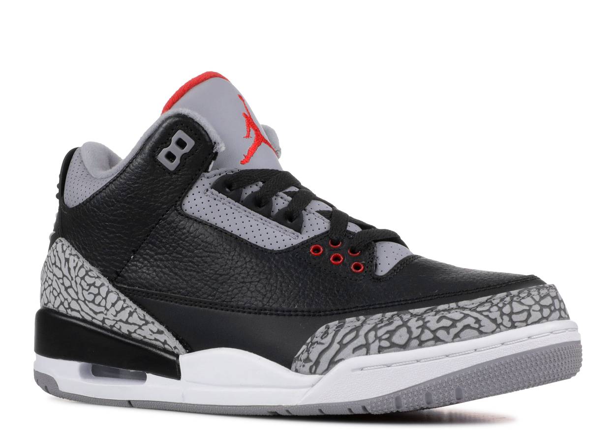 jordan 3 black cement gs