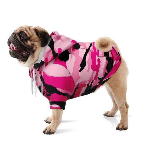 pink camouflage dog coat