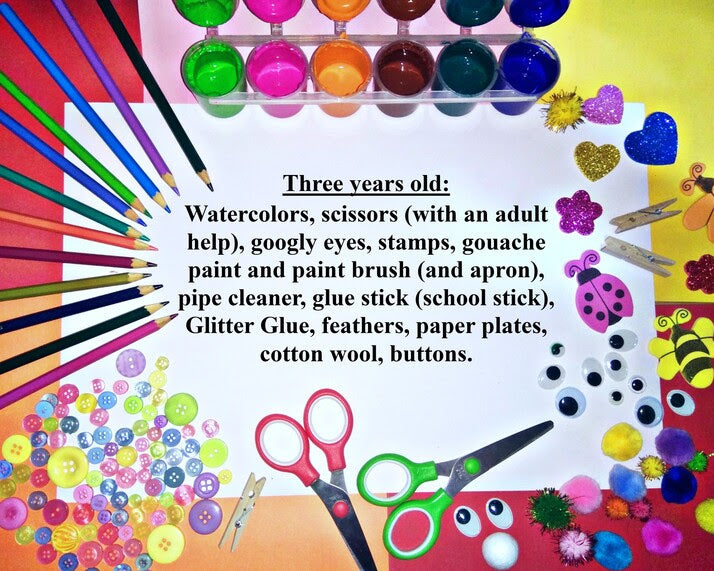 Creative materials for three years old