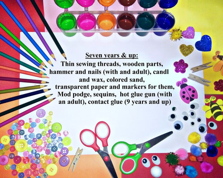 Creative materials for seven years old and up