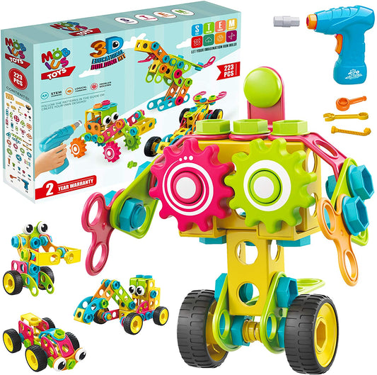 55 Piece Cars Magnetic Building Blocks with Playmat and Accessories –  MOBIUS Toys