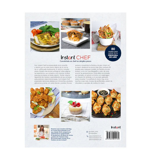 Libro Instant Chef: 80 recetas para cocinar en tu Freidora de Aire |  InstantStore México