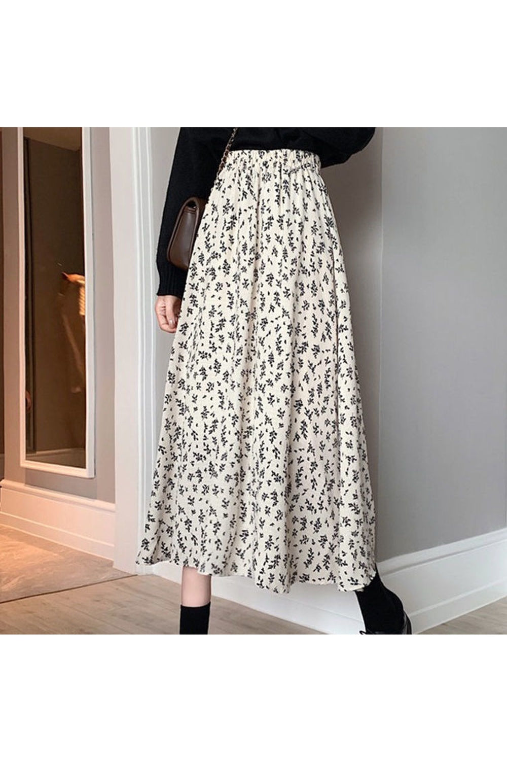 🌻 Elegant Aesthetic Floral Skirt - $27.90 - Cottagecore Clothes