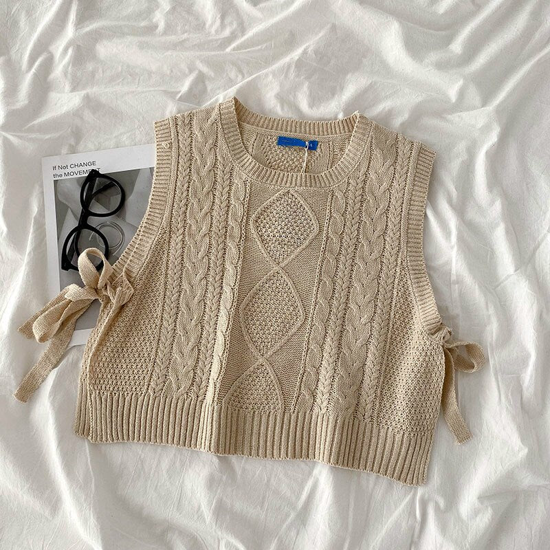 Loose Knit Short Sweater - Сottagecore clothes