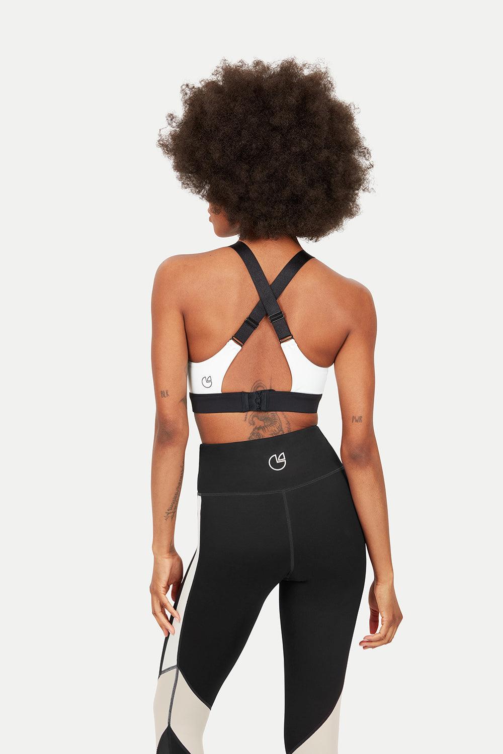 Pocket Sport Morisot Sports Bra, Black/Cream