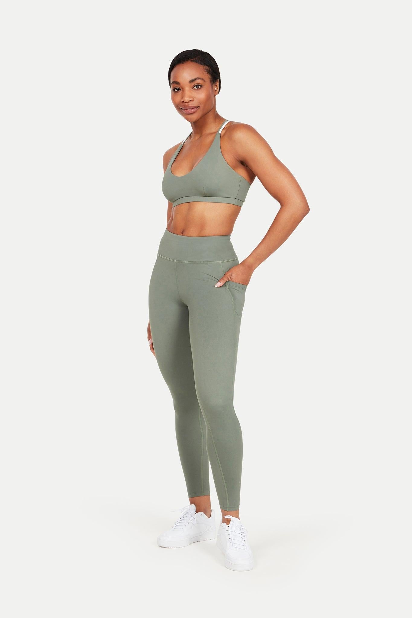 Green Sports Bra, Claude Sports Bra Green