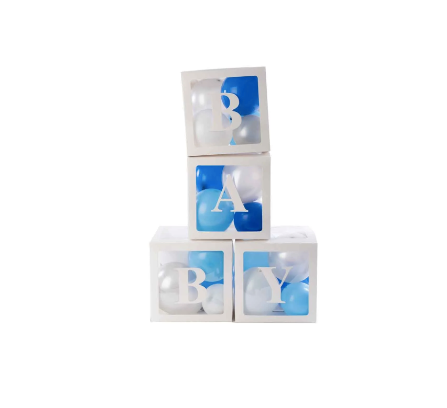 Baby Shower Balloon Boxes- Blue