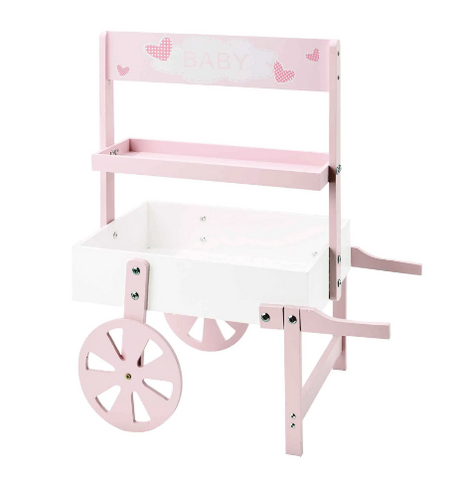 Small Market Cart Centerpiece- Pink