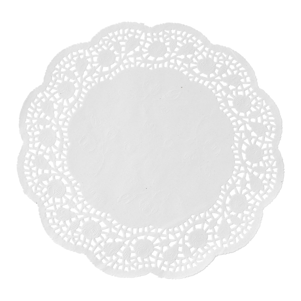 Events and Crafts  Round Lace Paper Doilies 4 - Set of 250 - White