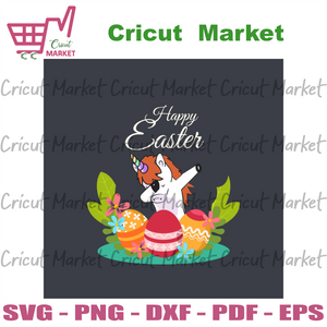 Download Dabbing Unicorn Happy Easter Day Svg Easter Day Svg Easter Unicorn S Cricut Market